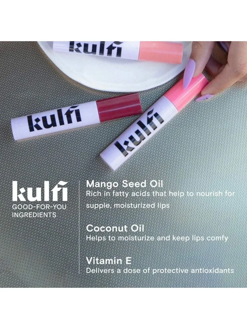 NIB Kulfi Lassi Lips Staining Long-Lasting Moisturizing Lip Oil Guava/Peony Pink